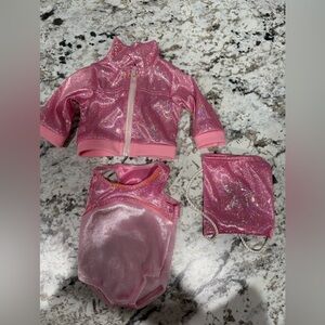 Pink Glitter Doll Outfit Set—Fits American Doll